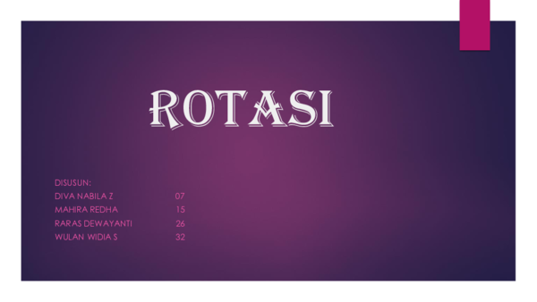 (PPT) ROTASI