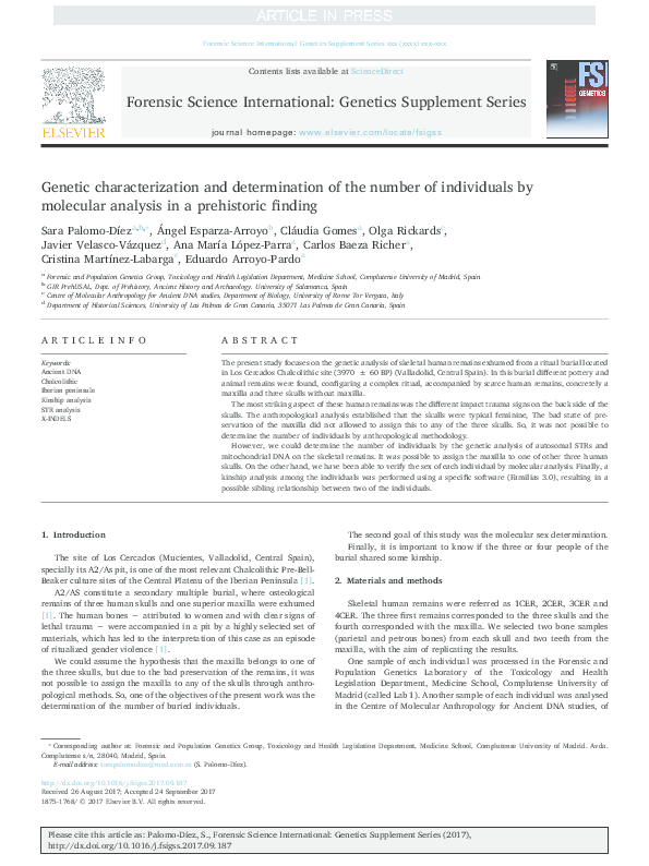 (PDF) Genetic characterization and determination of the number of ...