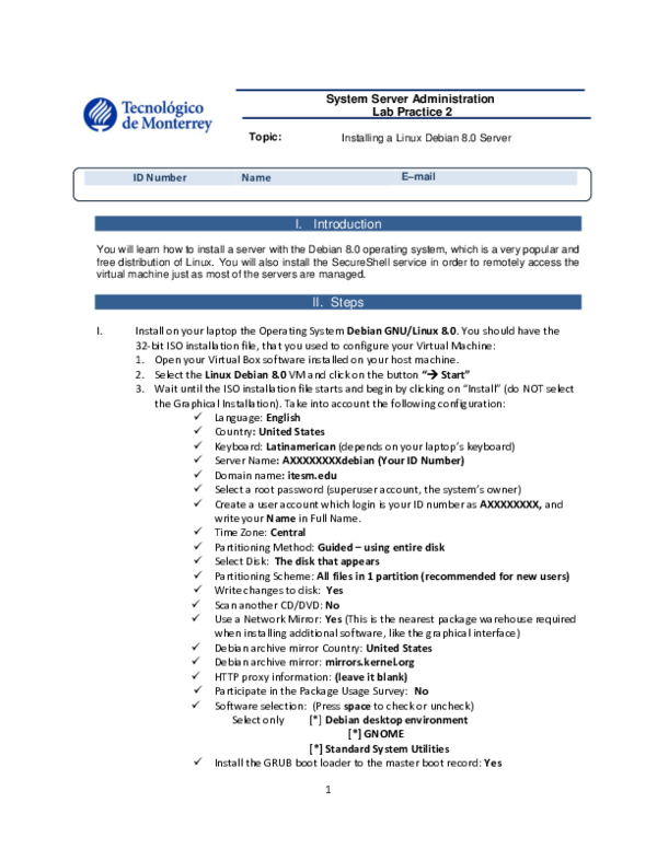 (DOC) Lab2 Linux
