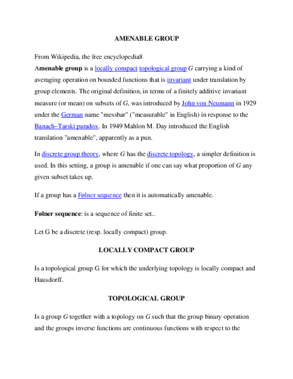 What Is Amenable Mean