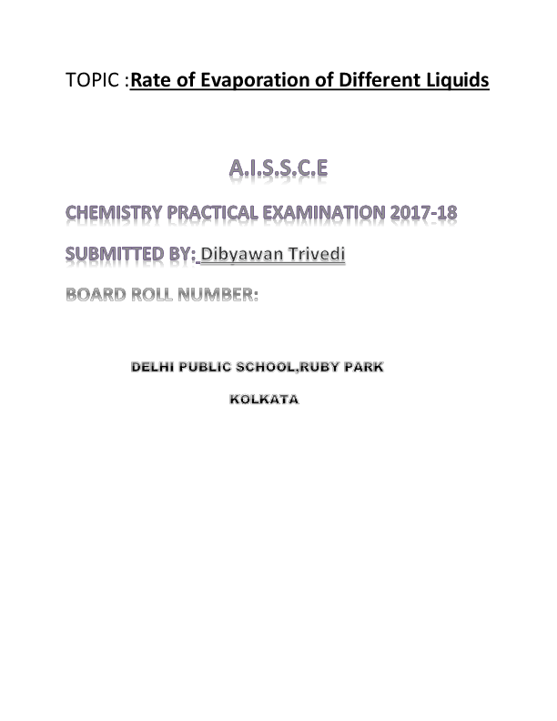 (DOC) CHEMISTRY PROJECT Dibyawan Trivedi Academia.edu