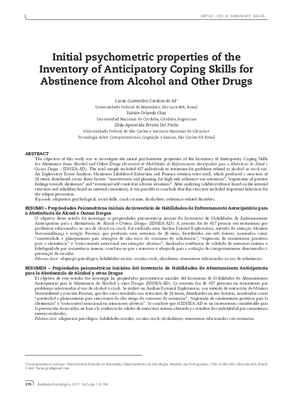 (PDF) Initial psychometric properties of the Inventory of Anticipatory ...
