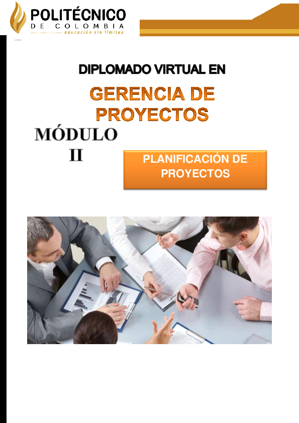 (PDF) PLANIFICACIÓN DE PROYECTOS DIPLOMADO VIRTUAL EN GERENCIA DE ...