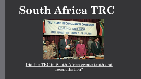 (PPT) Did the South African Truth and Reconciliaiton Commision create ...