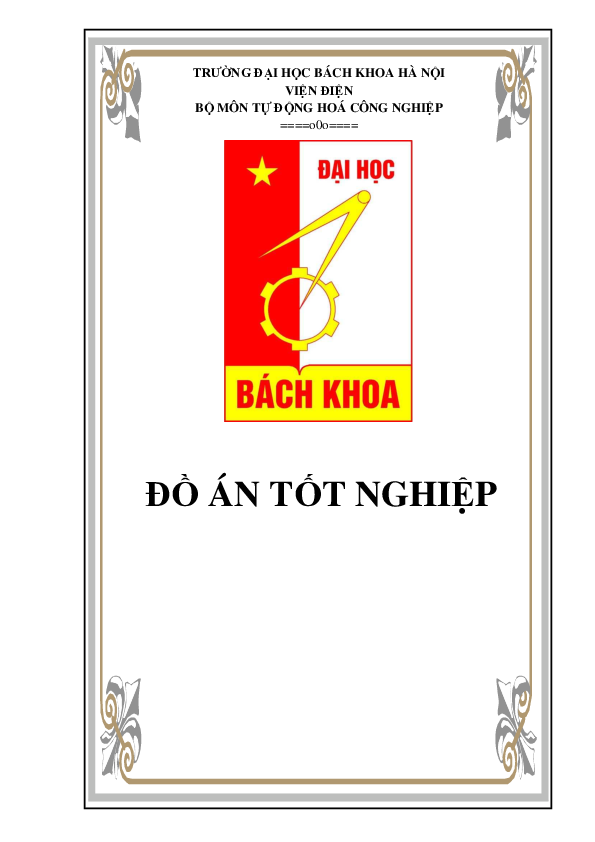 First page of “ĐỒ ÁN TỐT NGHIỆP”