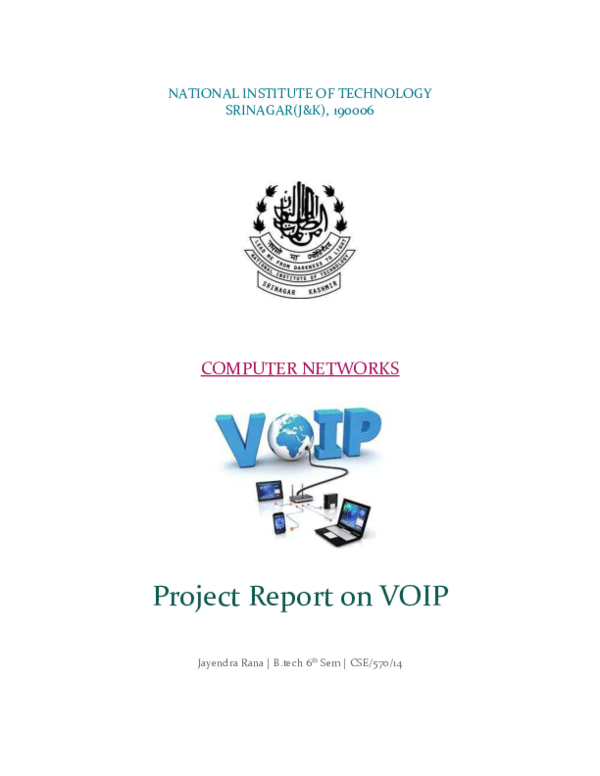 (PDF) Project Report on VOIP