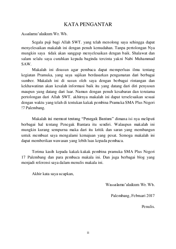 Kata Pengantar Makalah Pramuka makalahb