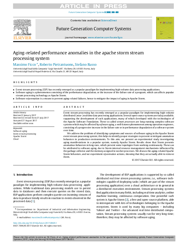 (PDF) Aging-related performance anomalies in the apache storm stream ...