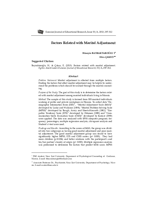 Marital adjustment essay image