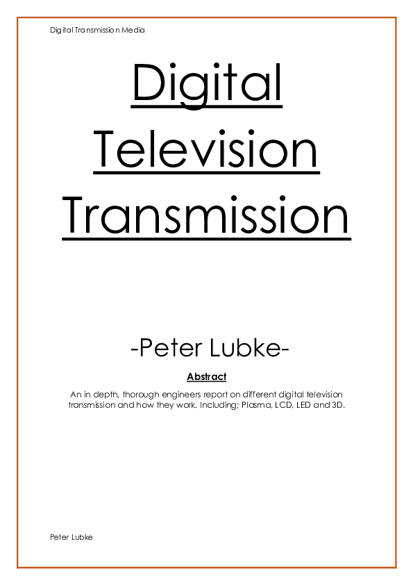(DOC) Digital Television Transmission Vortex From Vox Academia.edu
