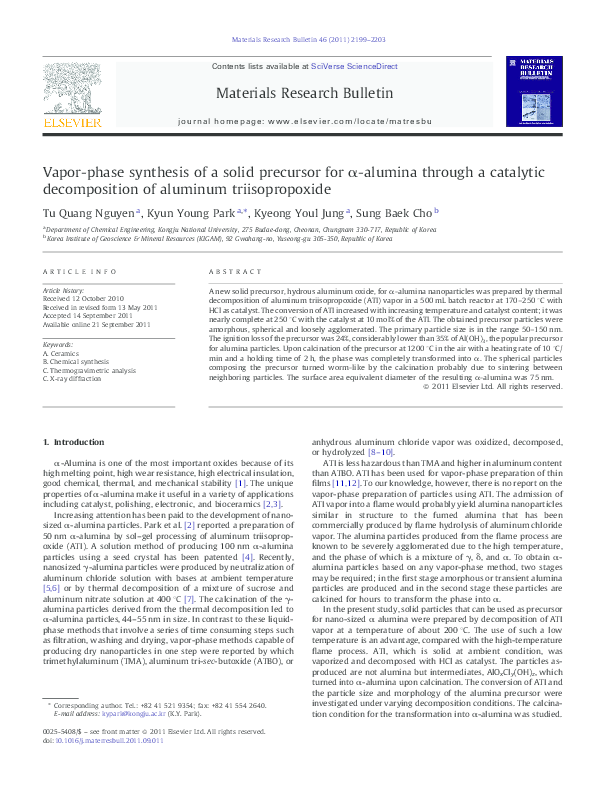 (PDF) Chemical Vapor Deposition of Aluminum Oxide Thin Films | Bradley ...