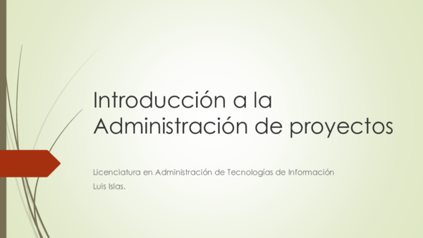 (PDF) Introducción a la Administración de proyectos