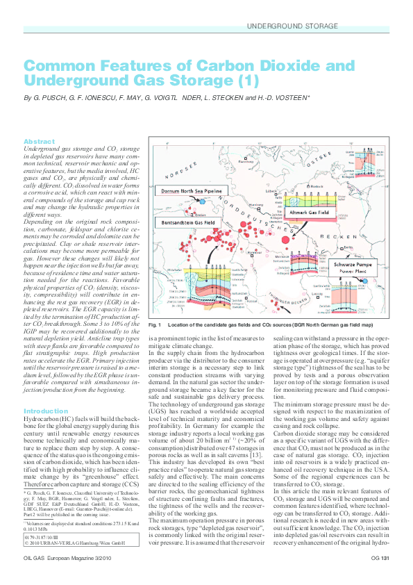 (PDF) Common Features of Carbon Dioxide and Underground Gas Storage (1