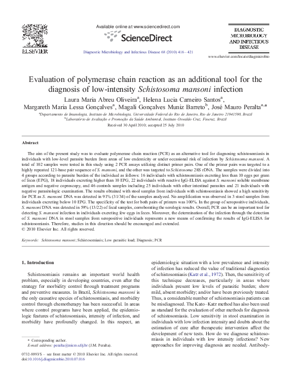 (PDF) Evaluation of polymerase chain reaction as an additional tool for ...