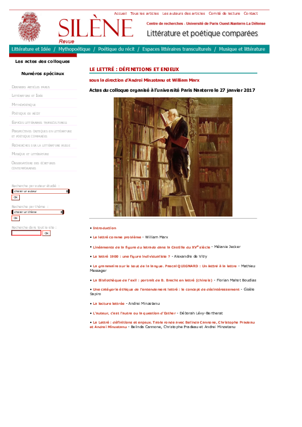 (PDF) Le Lettré : définitions et enjeux
