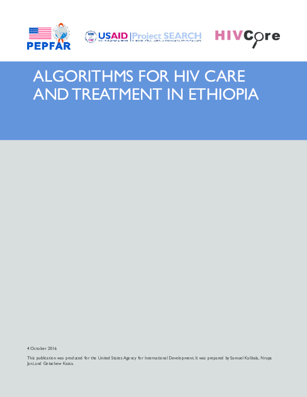 (PDF) ALGORITHMS FOR HIV CARE AND TREATMENT IN ETHIOPIA