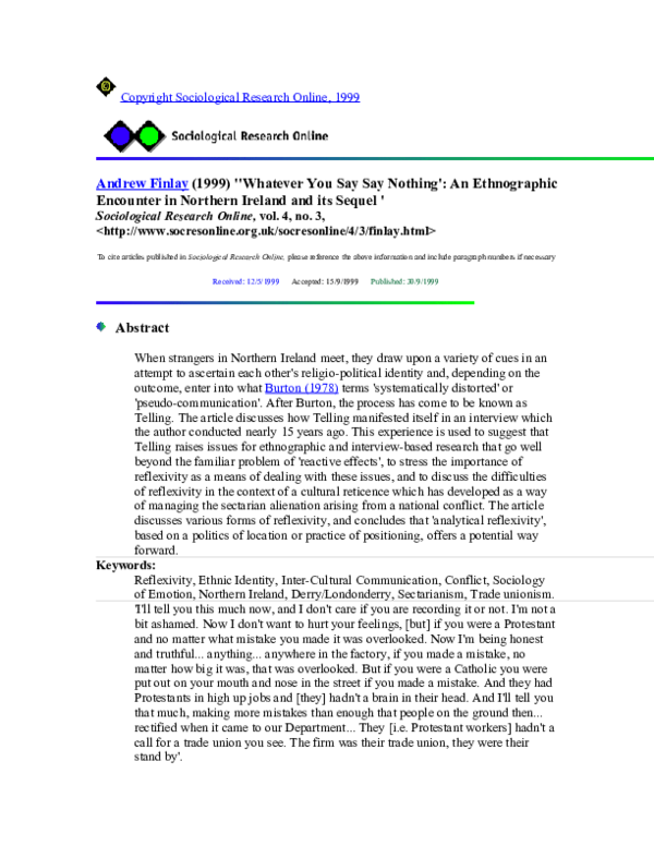 Ethnographic research paper sample picture
