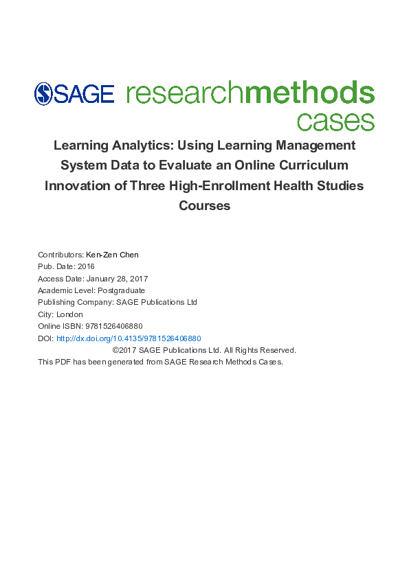 (PDF) Learning Analytics: Using Learning Management System Data to ...