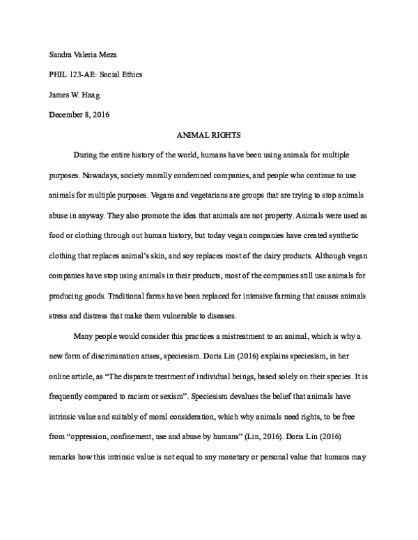 Animal Rights Valeria Meza Academiaedu Pdf I Need Help Writing A Song also Academic Project Project Help How To Learn English Essay