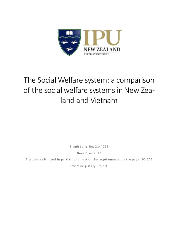 (DOC) The Social Welfare system a comparison of the social welfare