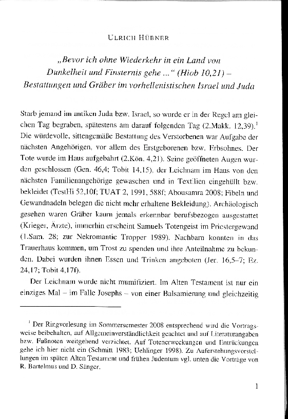 (PDF) HUEBNER ULRICH, Bestattungen und Graeber im vorhellenistischen ...