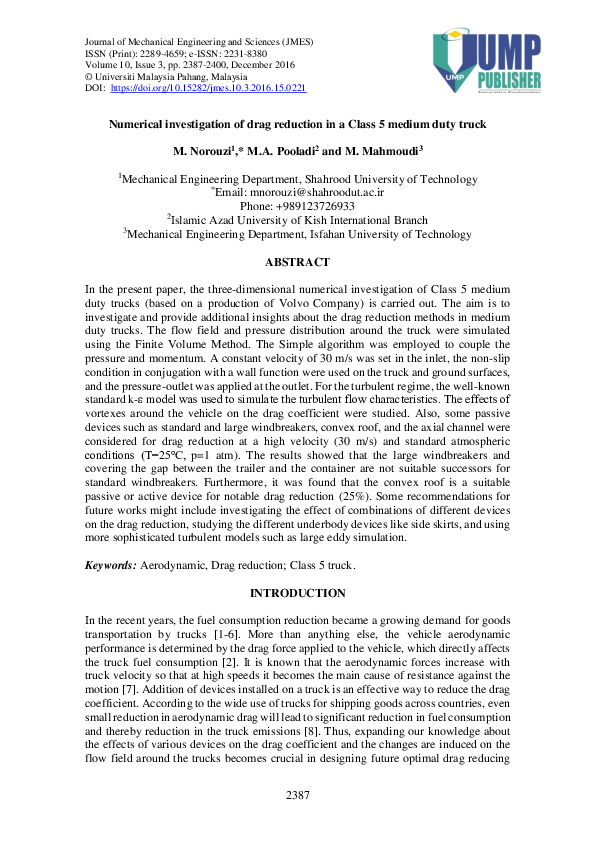 (PDF) Numerical investigation of drag reduction in a Class 5 medium ...