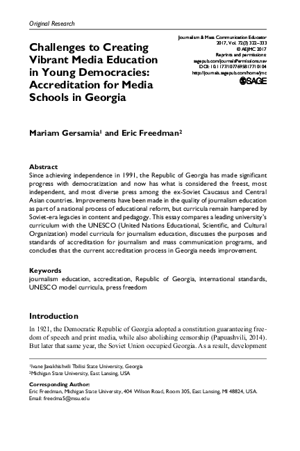 PDF) Challenges to Creating Vibrant Media Education in Young