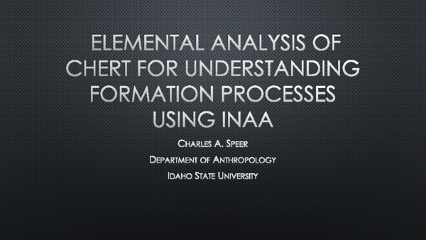 (PDF) Elemental analysis of chert for understanding formation processes ...