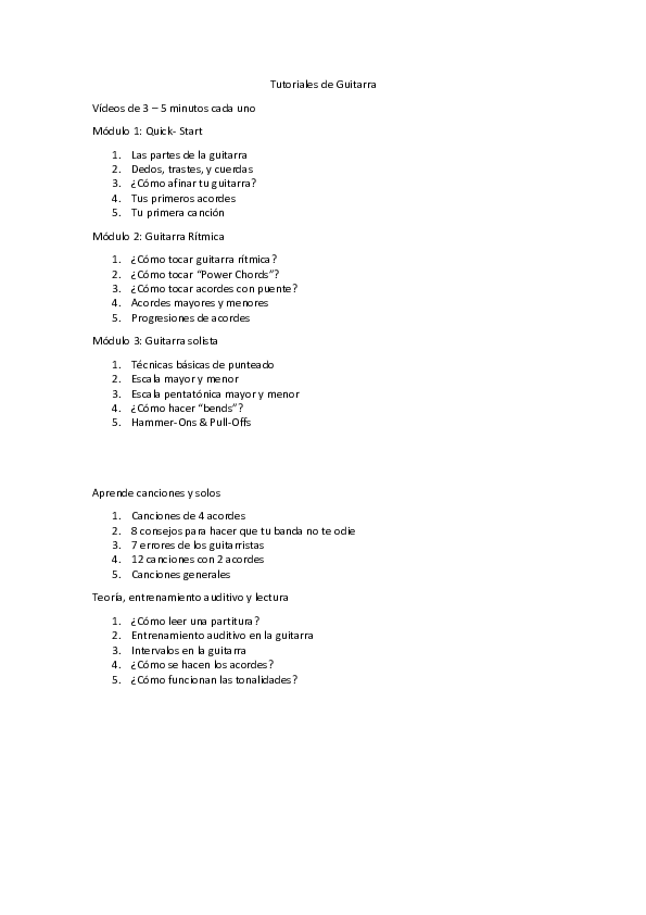 DOC) Tutoriales de Guitarra | José Emilio Puente - Academia.edu