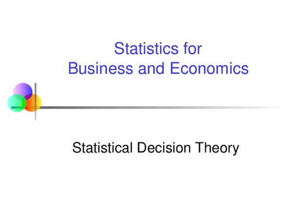 Statistical Decision Theory Pdf