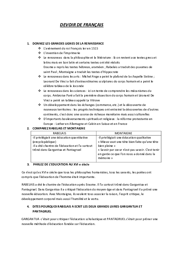 Doc Rabelais Et Montaigne Rose Ukeci Academia Edu