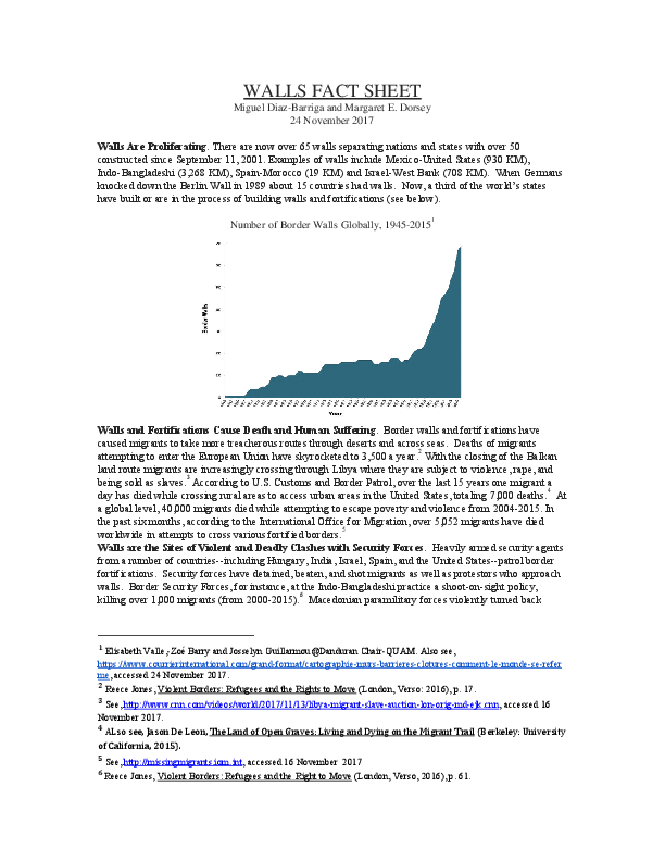 Image showcasing (PDF) Fact Sheet On Global Proliferation of Border Walls
