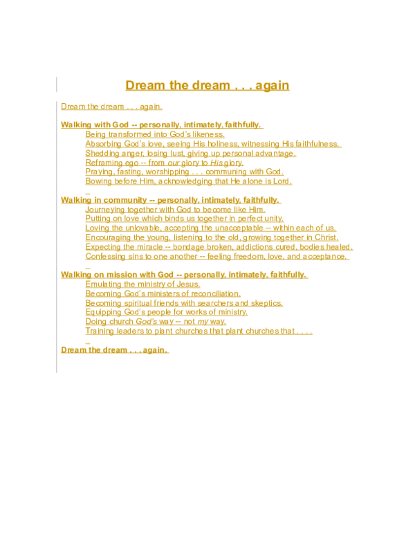 (DOC) Dream the dream . . . again Gailyn VanRheenen Academia.edu