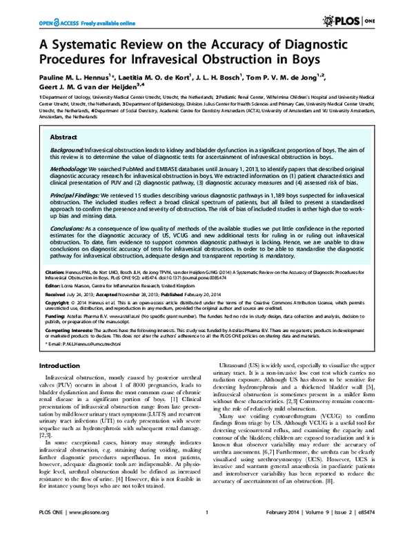 (PDF) A systematic review on the accuracy of diagnostic procedures for ...