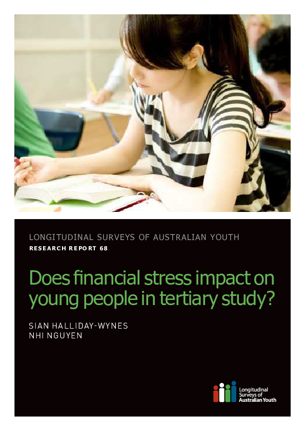 (PDF) Does financial stress impact on young people in tertiary study