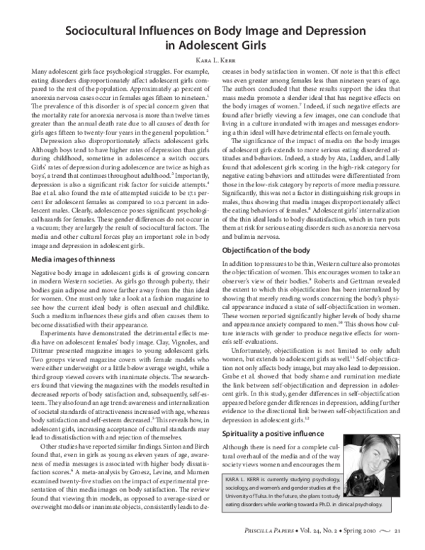 (PDF) Sociocultural Influences on Body Image and Depression in ...
