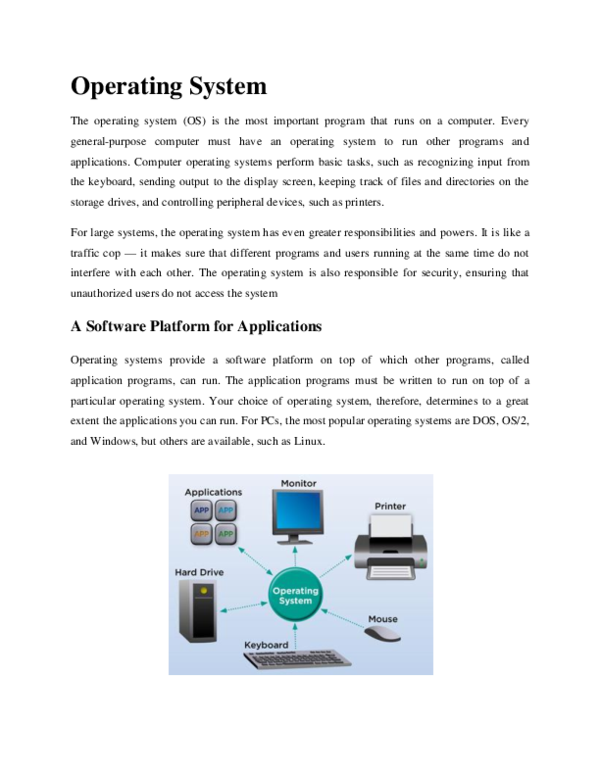 (DOC) Operating System A Software Platform for Applications