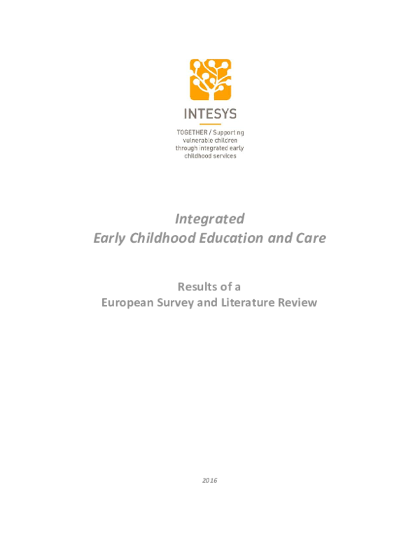 (PDF) Integrated Early Childhood Education and Care Results of a ...