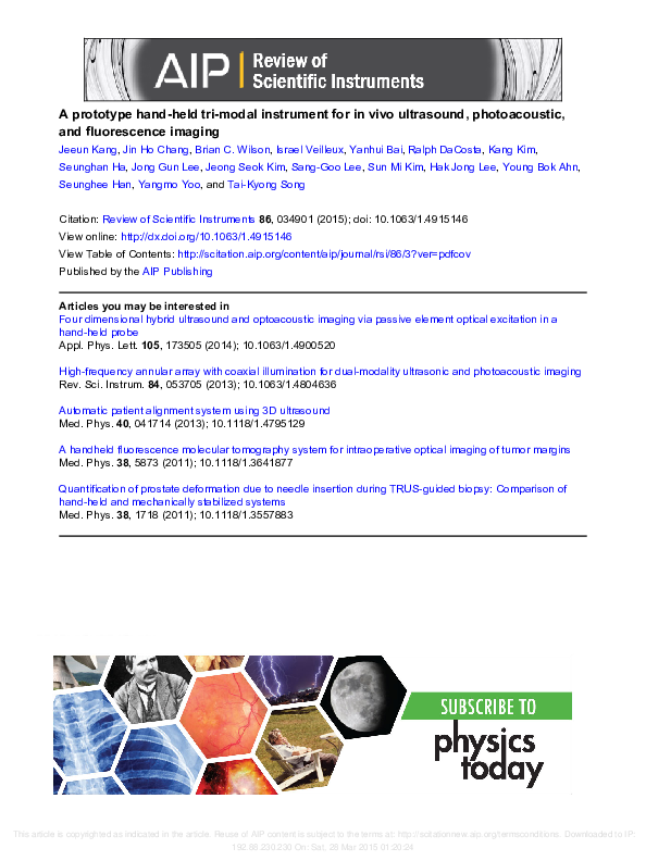 (PDF) A prototype hand-held tri-modal instrument for in vivo ultrasound ...