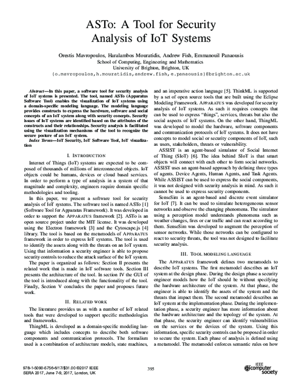 (PDF) ASTo: A Tool for Security Analysis of IoT Systems