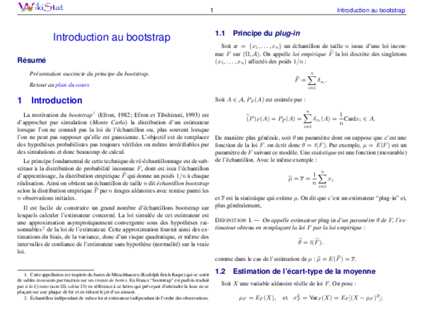 (PDF) Introduction au bootstrap