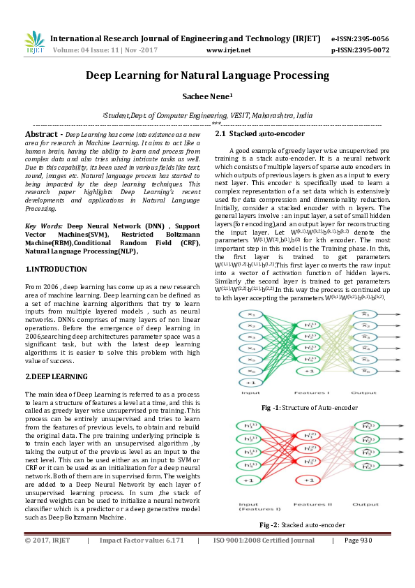 (PDF) Deep Learning for Natural Language Processing