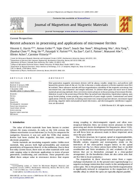 (PDF) Recent advances in processing and applications of microwave