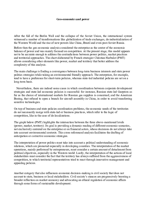 (PDF) Geoeconomics and power Giuseppe Gagliano Academia.edu