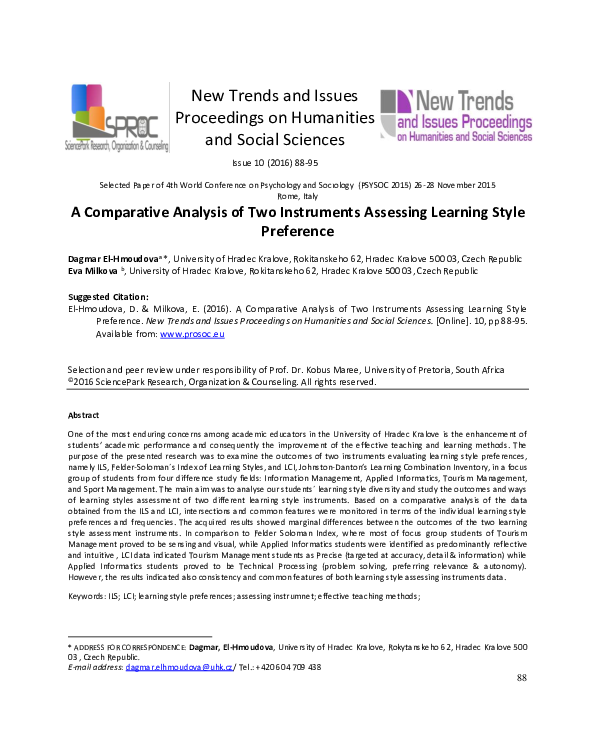 (PDF) A Comparative Analysis of Two Instruments Assessing Learning ...