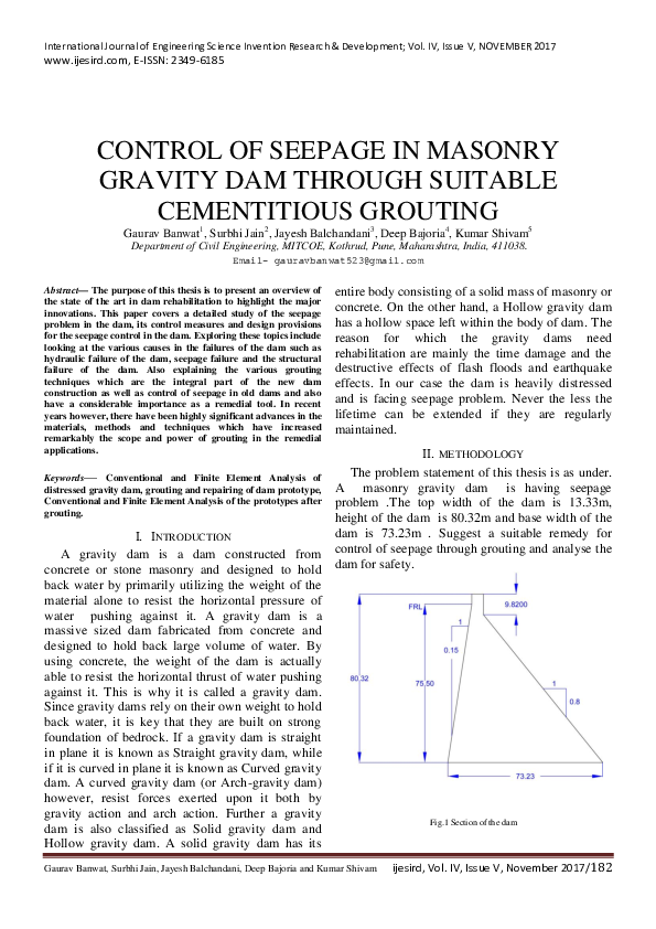 Thesis of seepage picture