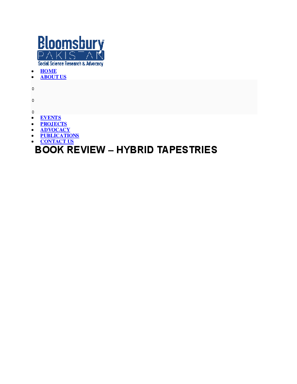 (DOC) BOOK REVIEW HYBRID TAPESTRIES Muneeza Shamsie Academia.edu