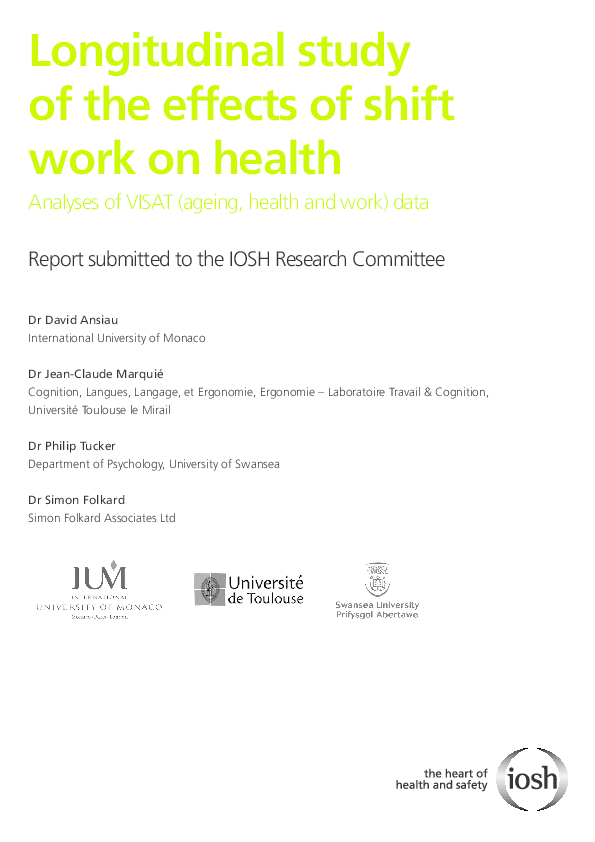(PDF) Longitudinal study of the effects of shift work on health