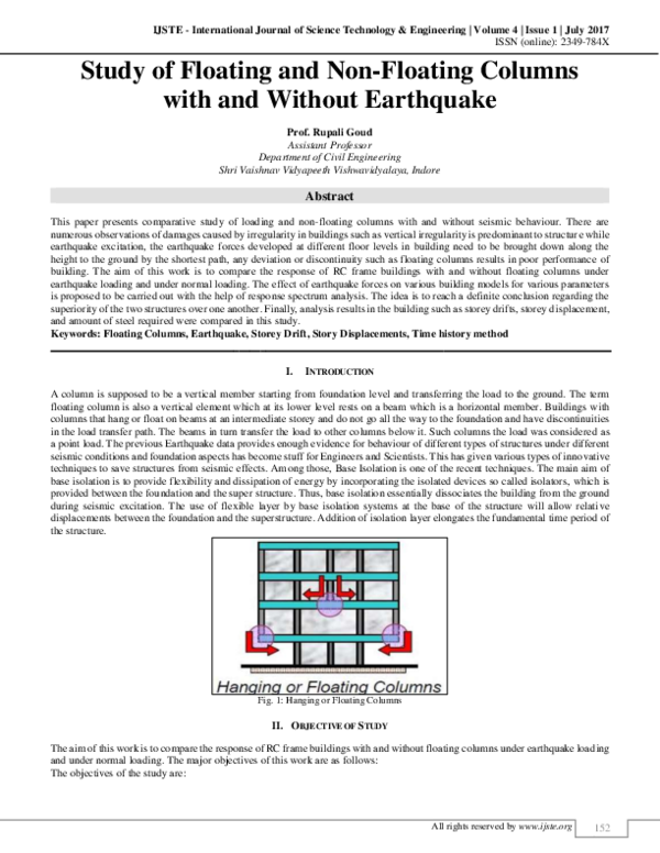 (PDF) Study of Floating and Non-Floating Columns with and Without ...