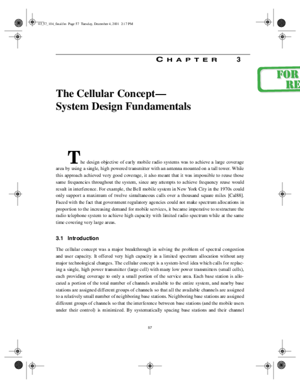 (PDF) The Cellular Concept— System Design Fundamentals Mic House